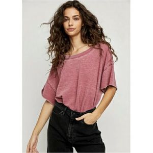 Free People Cozy Girl T-Shirt Bodysuit.